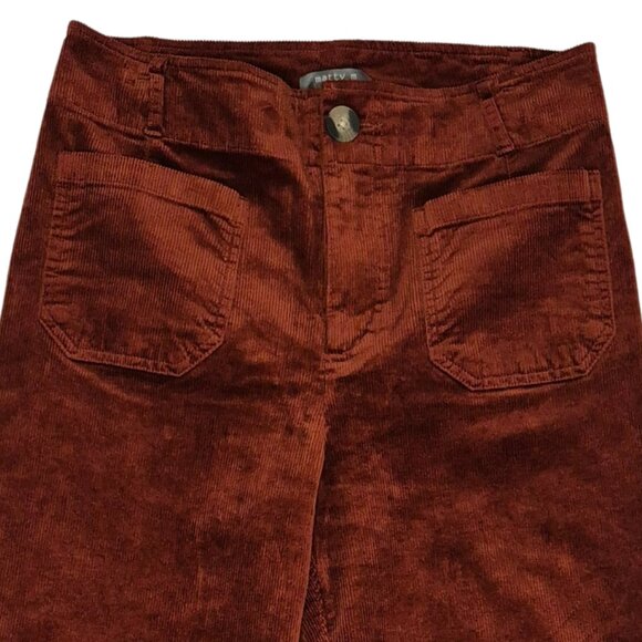 Matty M Womens Wide Leg Corduroy Pant, Brick, Size Small - NWoT - Picture 3 of 11